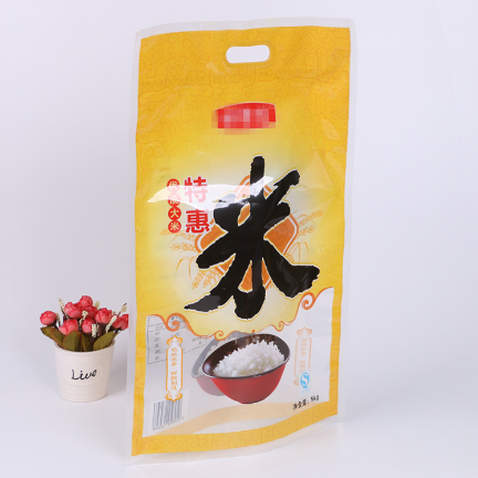 印刷大米袋食品级塑料手提包装袋 开窗手