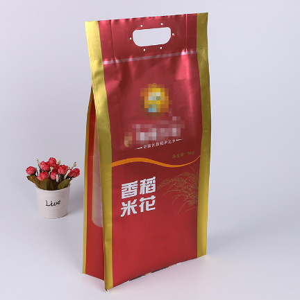 厂家定做金箔香米手提袋 食品级大米塑料